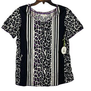 Healing Hands Women Short Sleeve Pullover Top Size S